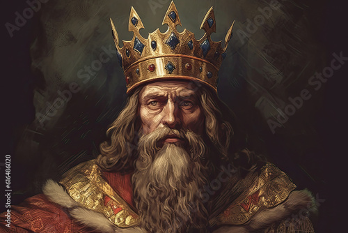 Charlemagne Charles the Great king ,generated ai photo