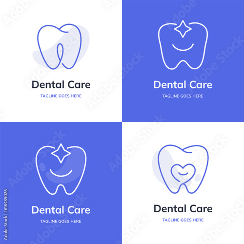 Set of dentist logos. Creative dentist logos. Dental clinic Creative company vector logo.