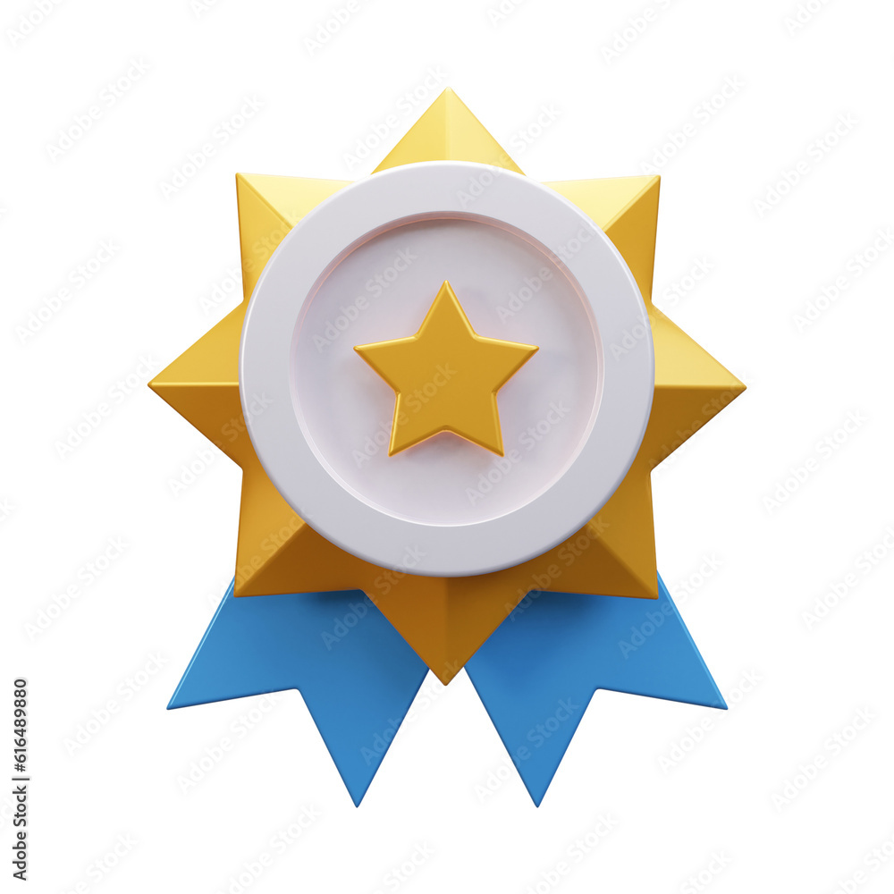 realistic gold medal with ribbon champion medal award with ribbon ui icon 3d realistic gold medal with ribbon champion medal award with ribbon ui icon 3d