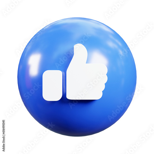 facebook social media like sign ui icon 3d