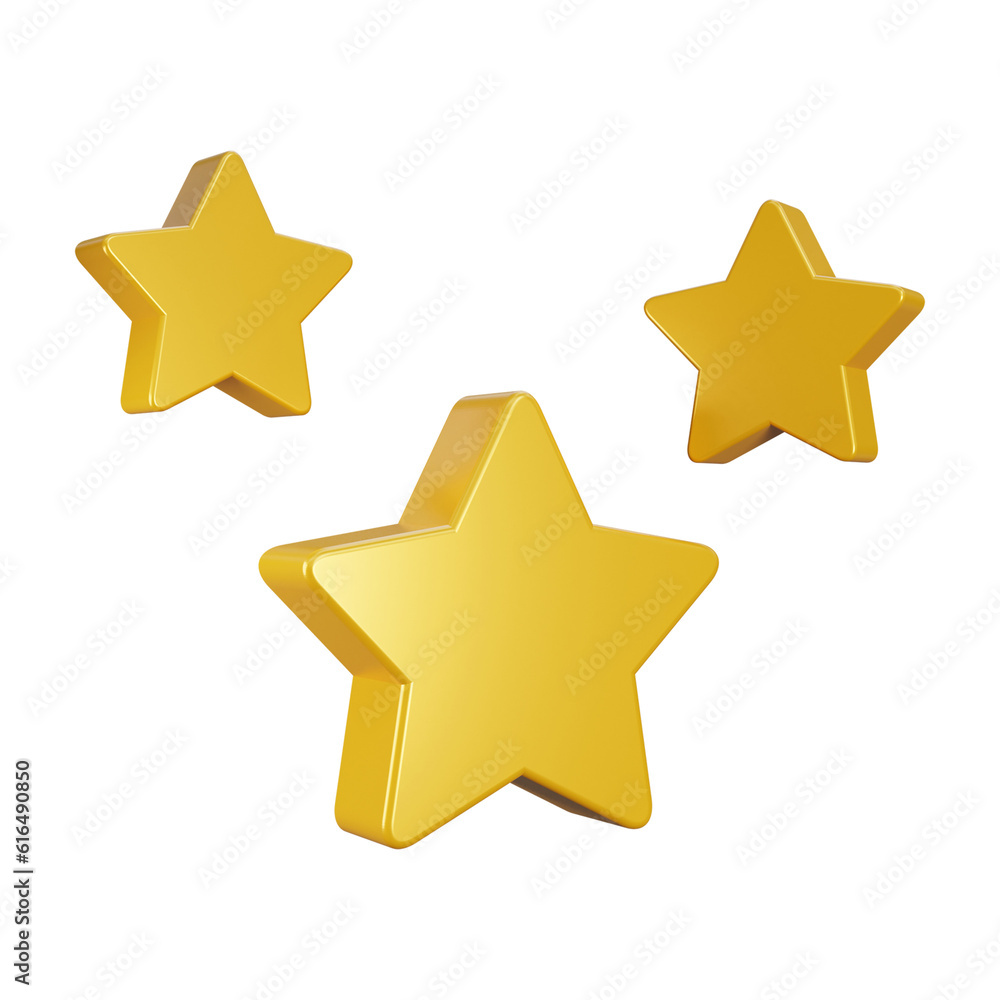 golden star icon 3D golden star icon 3D