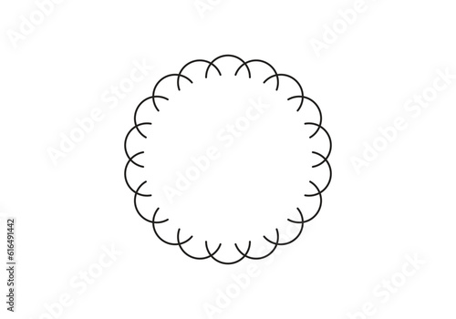 Set of round and circular decorative patterns for design frameworks.
