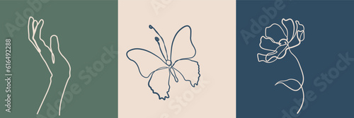 Surreal Faces Continuous line, drawing of set faces and hairstyles, fashion concept, woman's beauty, minimalist, vector illustration, pretty sexy. Love yourself and take care of yourself.