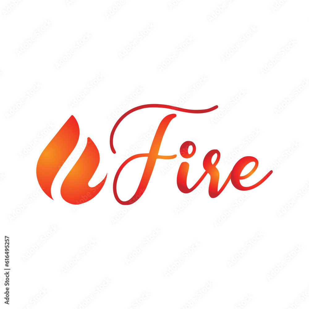 Obraz premium Fire flame business logo design