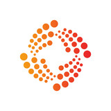 Circle orbit atom technology logo vector image