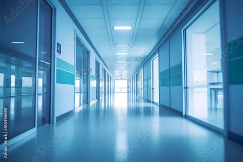 Blurred interior of a hospital - abstract medical background