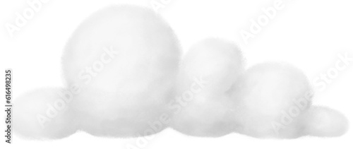 White fluffy cloud illustration