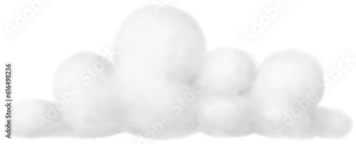 White fluffy cloud illustration