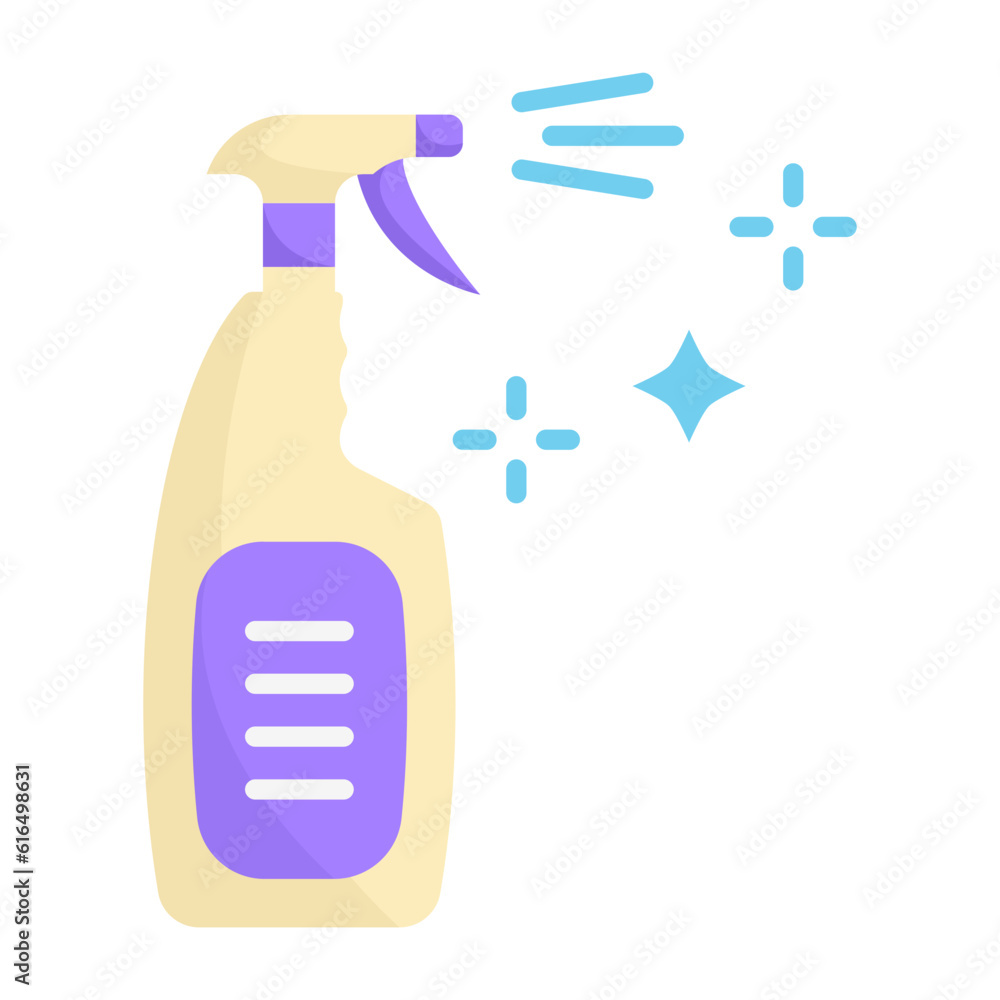 Perc solvent vector icon design, Housekeeping symbol, Office caretaker sign, porter or cleanser equipment stock illustration, Glass Cleaner Liquid Spray concept