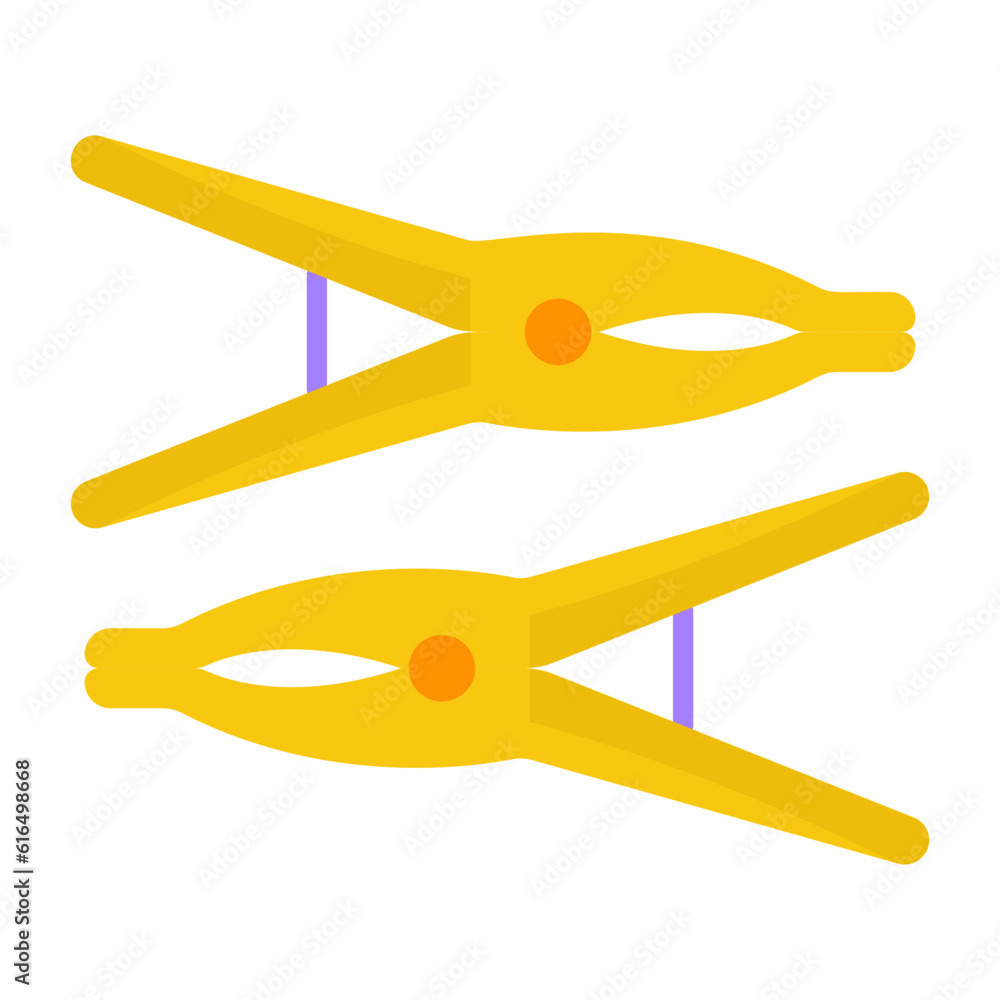 Plastic clothespins vector icon design, Housekeeping symbol, Office caretaker sign, porter or cleanser equipment stock illustration, Pair of Clothes Pegs concept Plastic clothespins vector icon design, Housekeeping symbol, Office caretaker sign, porter or cleanser equipment stock illustration, Pair of Clothes Pegs concept
