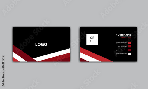 business card template with modern color and design