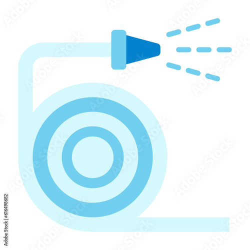 PVC Garden Water Pipe vector icon design, Housekeeping symbol, Office caretaker sign, porter or cleanser equipment stock illustration, hose reel concept