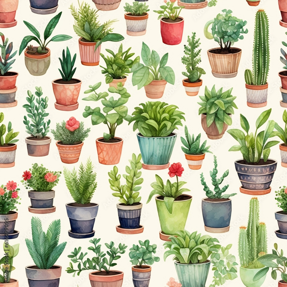 Home Plants in the Pots made with Generative AI