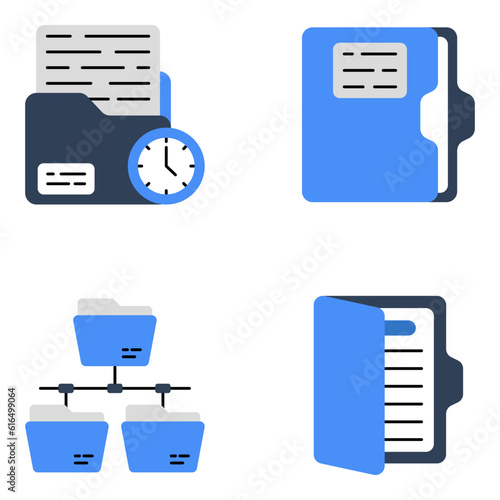 Pack of Docks Flat Icons 

