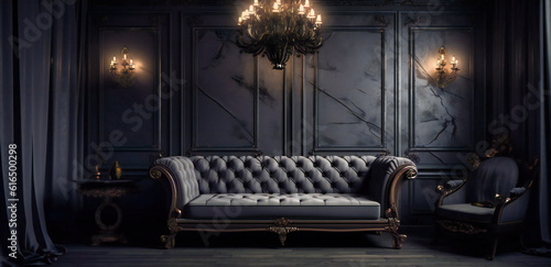 dark gray sofa for living room © Nilima