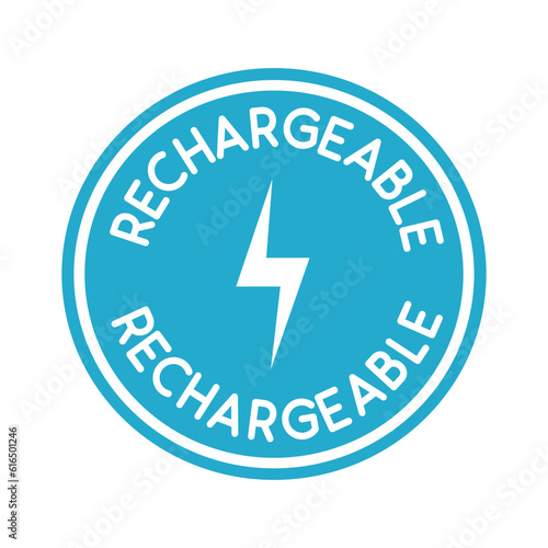 Rechargeable energy icon vector template