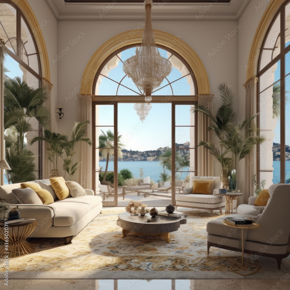 luxury villa in the mediterranean. High-end lifestyle luxury villa in the mediterranean. High-end lifestyle