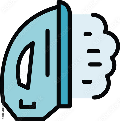 Perfectionism iron icon. Outline Perfectionism iron vector icon for web design isolated on white background color flat