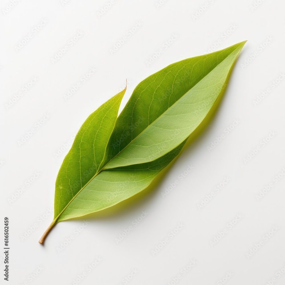 Obraz premium Willow leaf isolated on white background. Generative AI