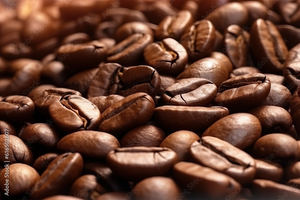 Fototapeta premium Coffee bean background, coffee close up