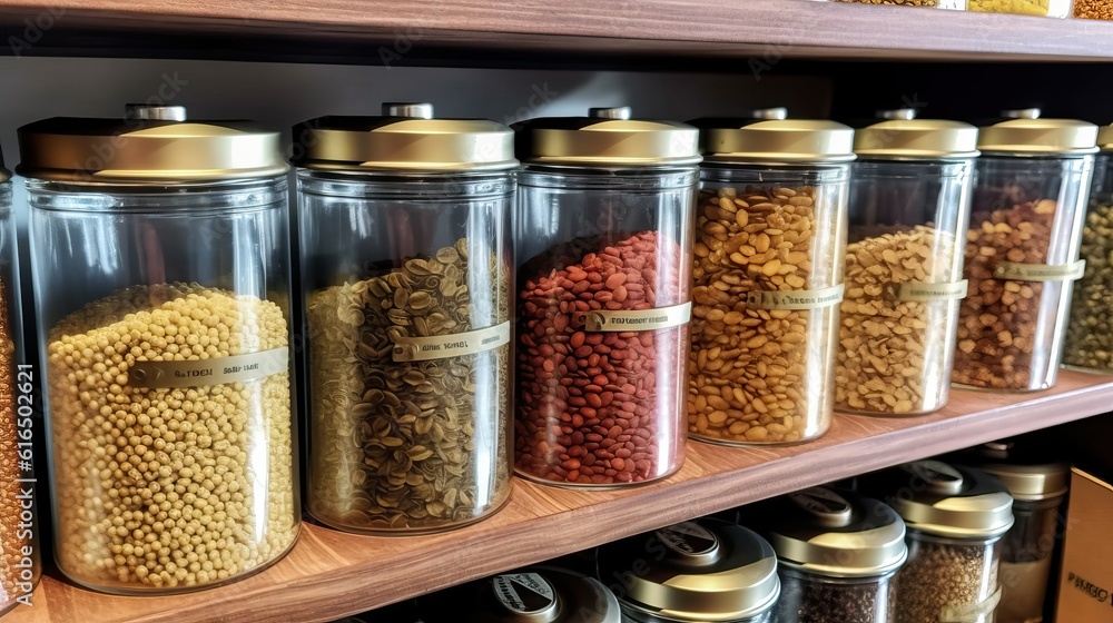 Spices Contained in Elegant Glass Jars, a Must-Have Image for Foodies, Culinary Enthusiasts, and Spice Lovers Spices Contained in Elegant Glass Jars, a Must-Have Image for Foodies, Culinary Enthusiasts, and Spice Lovers