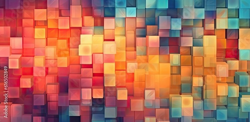 mosaic of colorful squares