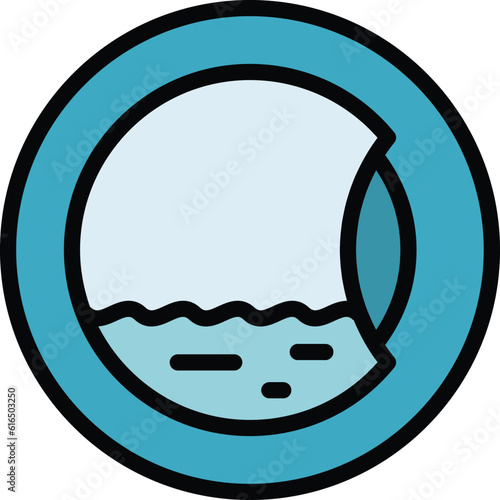 Perfectionism washing machine icon. Outline Perfectionism washing machine vector icon for web design isolated on white background color flat