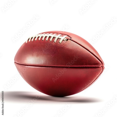 American football isolated on white background. Generative AI