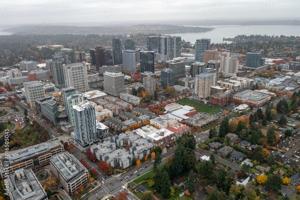 Obraz premium The city of Bellevue in Washington State United States of America Pacific Northwest