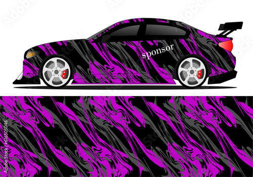 Abstract background racing sport car for wrap decal sticker design and vehicle livery