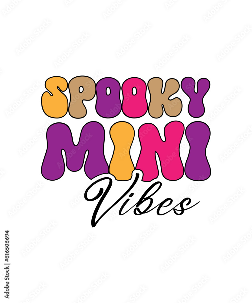 Fototapeta premium Retro Halloween svg Bundle, Halloween Retro svg, Halloween svg, Halloween Wavy svg, Halloween Sublimation, Halloween Shirt SVG, PNG, DXF