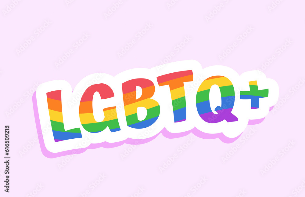 Pride LGBTQ+ icon set, LGBTQ+ related symbols set in rainbow colors: Pride Flag, Heart, Peace, Rainbow, Love, Support, Freedom Symbols. Gay Pride Month. Flat design signs isolated on pink  background