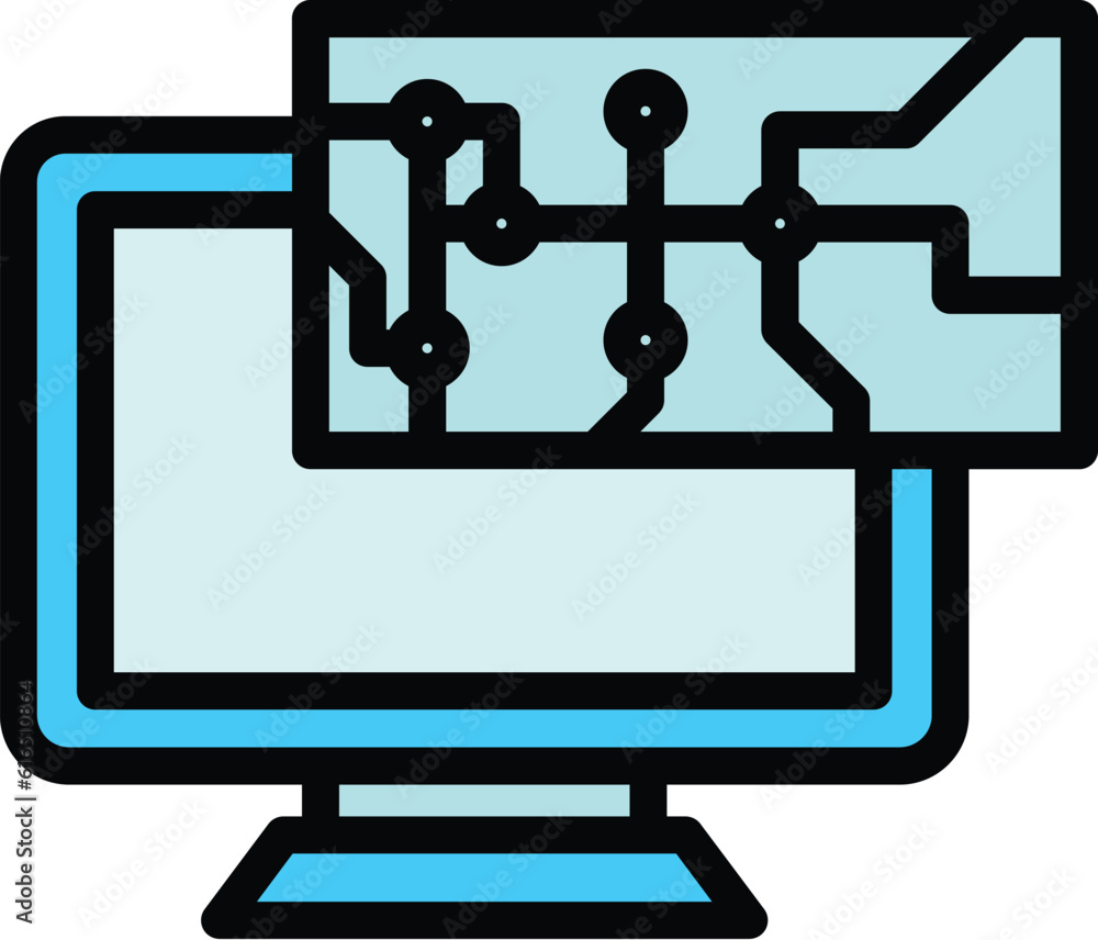 Laptop system icon. Outline Laptop system vector icon for web design isolated on white background color flat Laptop system icon. Outline Laptop system vector icon for web design isolated on white background color flat