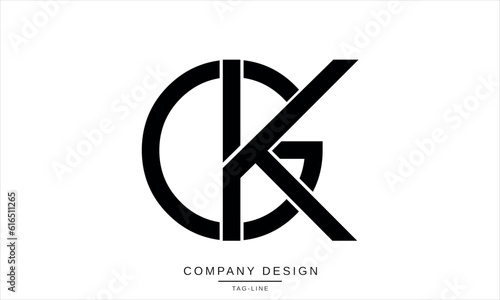 GK, KG, Abstract Letters Logo Monogram