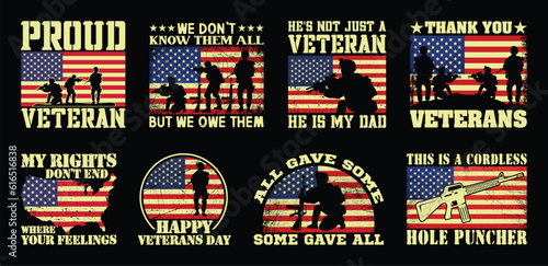 Veteran T shirt Design Bundle, Quotes about Veterans Day, Army  T shirt, Military vintage T shirt design Collection