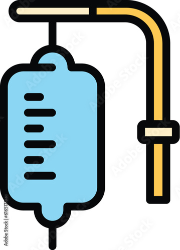Veterinary clinic dropper icon. Outline Veterinary clinic dropper vector icon for web design isolated on white background color flat