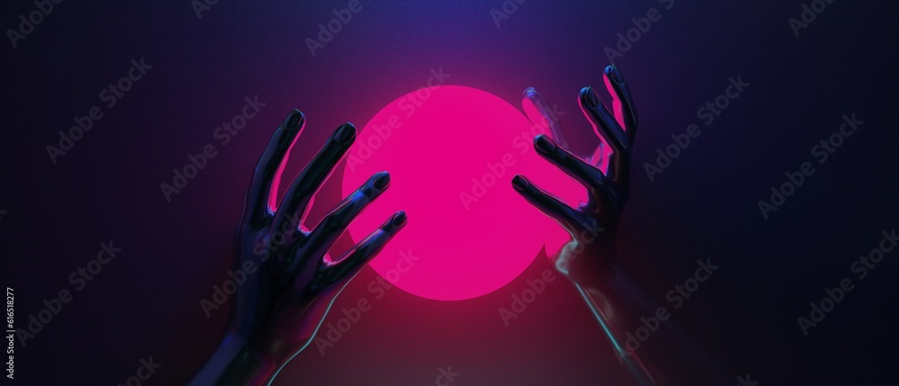 3d illustration rendering of technology futuristic cyberpunk display, gaming scifi stage pedestal background, gamer banner sign of neon glow stand podium for product 3d illustration rendering of technology futuristic cyberpunk display, gaming scifi stage pedestal background, gamer banner sign of neon glow stand podium for product