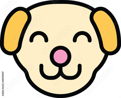 Veterinary clinic dog icon. Outline Veterinary clinic dog vector icon for web design isolated on white background color flat