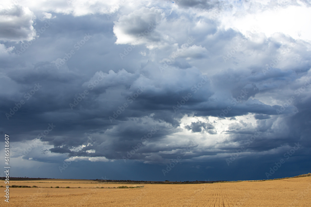 Cloudy landscape in the countryside before a thunderstorm Cloudy landscape in the countryside before a thunderstorm