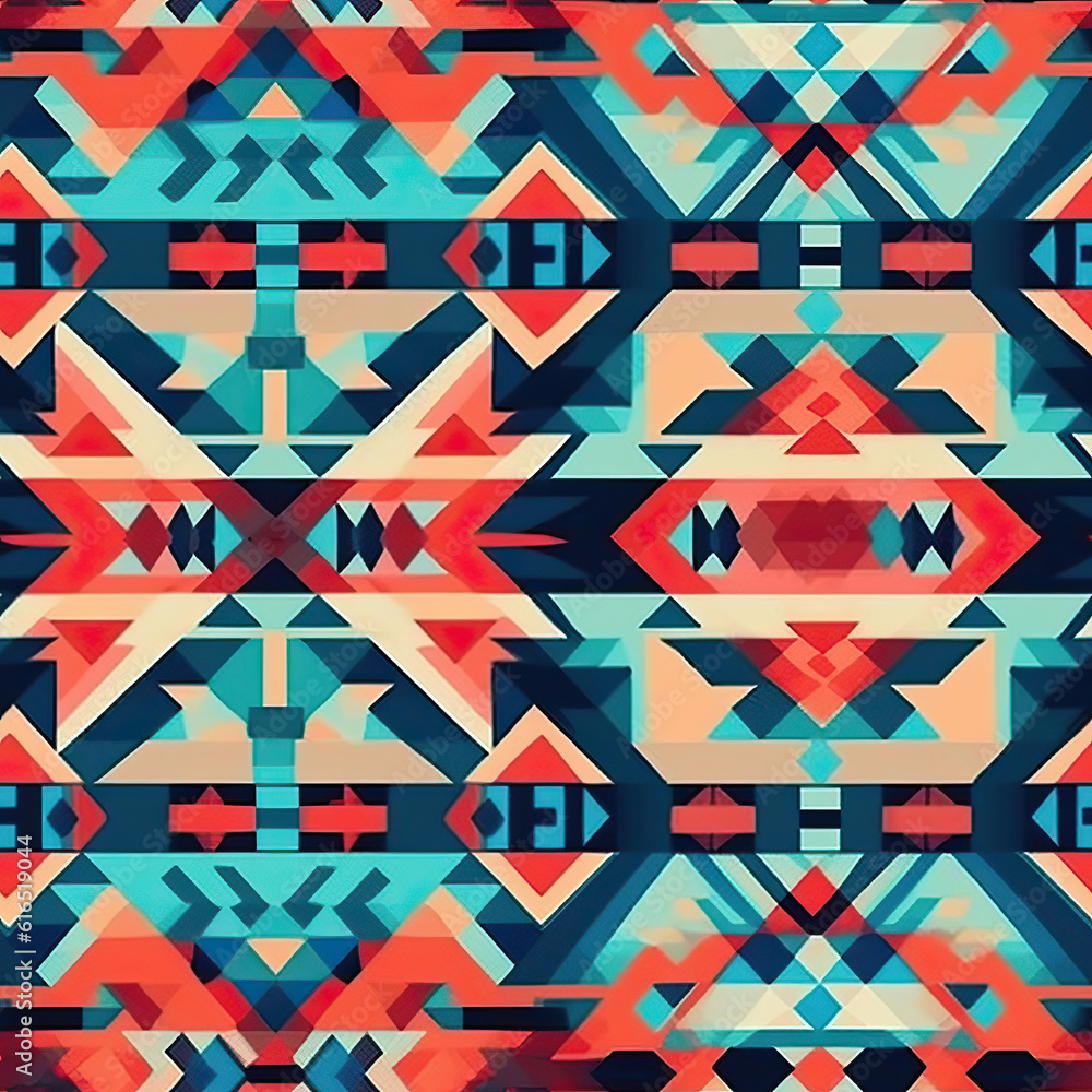 Aztec geometric ethnic seamless repeat pattern Aztec geometric ethnic seamless repeat pattern