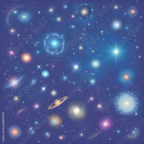 sky with stars Generative AI 