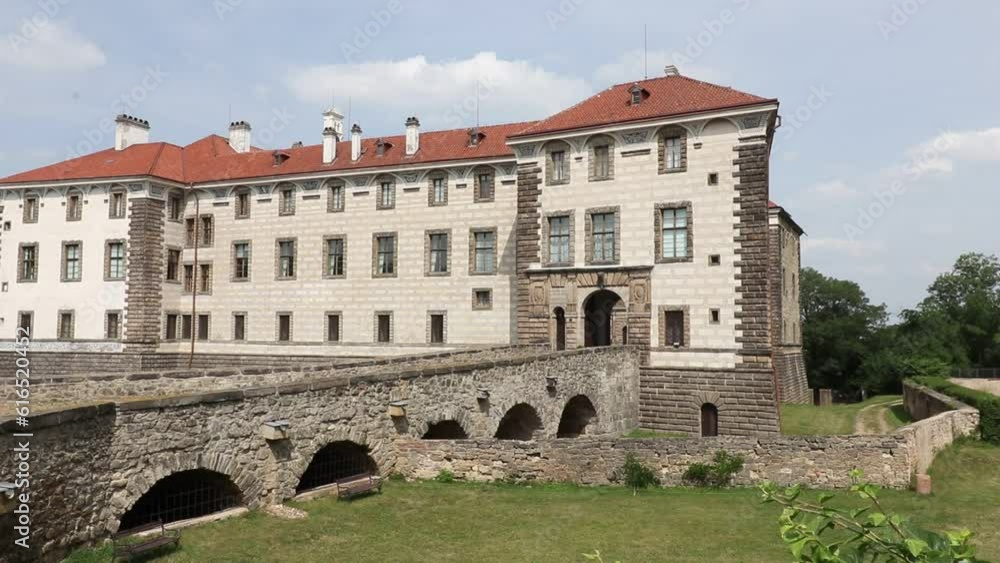Chateau Nelahozeves in afternoon sun. Czech Republic. Chateau Nelahozeves in afternoon sun. Czech Republic.