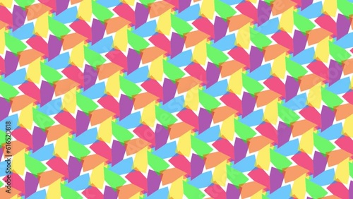 Polygon-6b Animated Rainbow Pattern (Sequence B1ccw1)