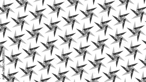 Polygon-6b Animated Monochrome Pattern (Sequence C1cw1)