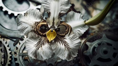 Slika na platnu Wight, cockerel flower, floral, vintage background, peony, flover, products, eng