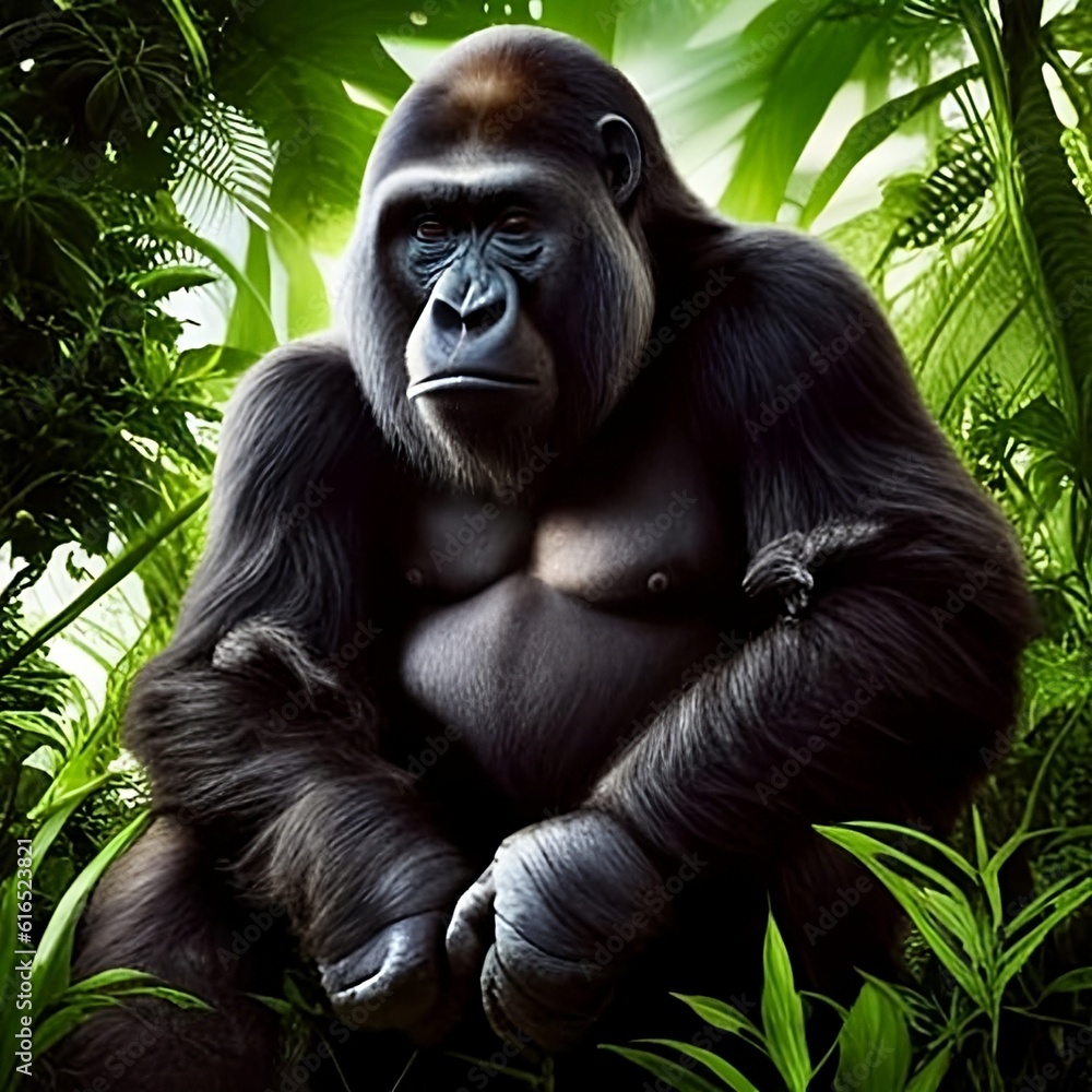 Obraz premium Gorila en la Selva