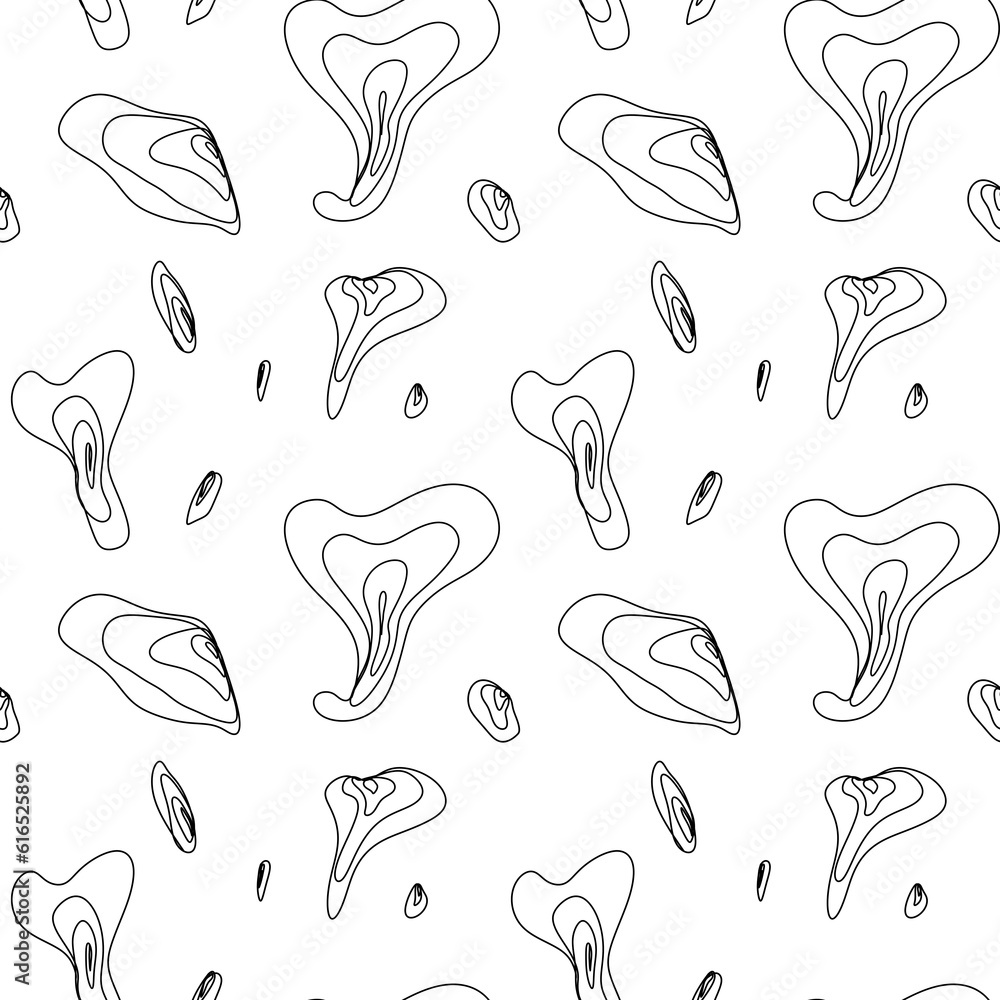 Naklejka premium Abstract smooth lines simple fun seamless pattern