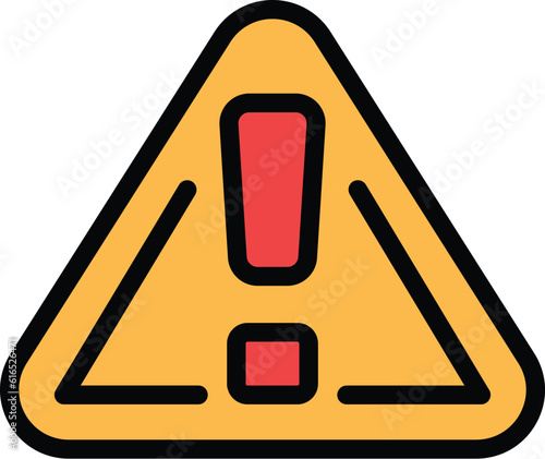 Warning radar road icon. Outline Warning radar road vector icon for web design isolated on white background color flat