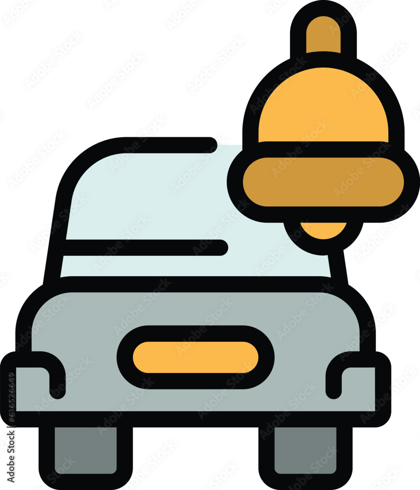 Car control speed icon. Outline Car control speed vector icon for web ...