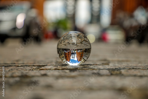 Lens ball with Brooklyn Bridge, New York City, USA (ID: 616526610)